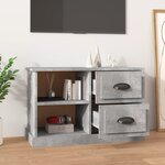 vidaXL Meuble TV gris béton 73x35 5x47 5 cm bois d'ingénierie