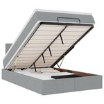 vidaXL Lit ottoman avec matelas gris clair 120x190 cm tissu