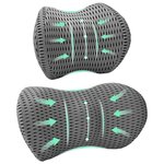 vidaXL Ensemble de Oreillers avec oreiller 2 Pièces Gris Maille 4D