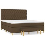 vidaXL Sommier à lattes de lit avec matelas Marron foncé 160x200 cm