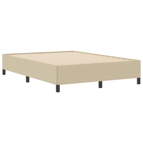 Cadre de lit vidaXL Vert clair Gris 140x200 cm Tissu en velours côtelé