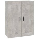 vidaXL Armoire murale suspendue Gris béton 69 5x32 5x90 cm