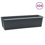 vidaXL Caisses à fleurs pour palettes Euro 24 Pièces Gris
