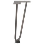 vidaXL Pieds en épingle à cheveux pour table basse 4 pièces Acier naturel 30 cm Acier massif