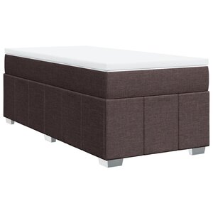 vidaXL Sommier à lattes de lit avec matelas Marron foncé 90x200 cm