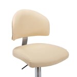 vidaXL Tabourets de bar lot de 2 crème similicuir
