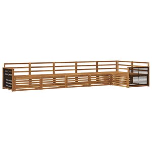 vidaXL Ensemble de canapés d'extérieur 6 Pièces Naturel