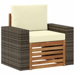 vidaXL Sofa de milieu extérieur Naturel