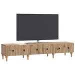 vidaXL Meuble TV 147 x 34 5 x 30 cm Chêne artisanal Bois d'ingénierie