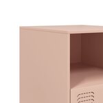 vidaXL Tables de chevet 2 Pièces rose 34 5x39x44 cm acier