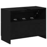 vidaXL meuble sous lavabo Chêne Noir 78x37x59 cm Bois d'ingénierie