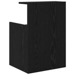 vidaXL Meuble de nuit en chêne noir - 40 x 35 x 60 cm - Bois d'ingénierie