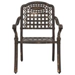 vidaXL Ensemble de tables de jardin 3 Pièces Bronze Aluminium coulé
