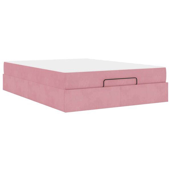 vidaXL Cadre de lit Rose 160 x 200 cm Velours