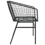 vidaXL Chaises de jardin lot de 2 Noir Résine tressée