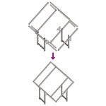 vidaXL Portant de bois chauffage blanc 60x25x60 cm