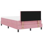 vidaXL Lit à ressort LED avec matelas Rose 120 x 200 cm Velours