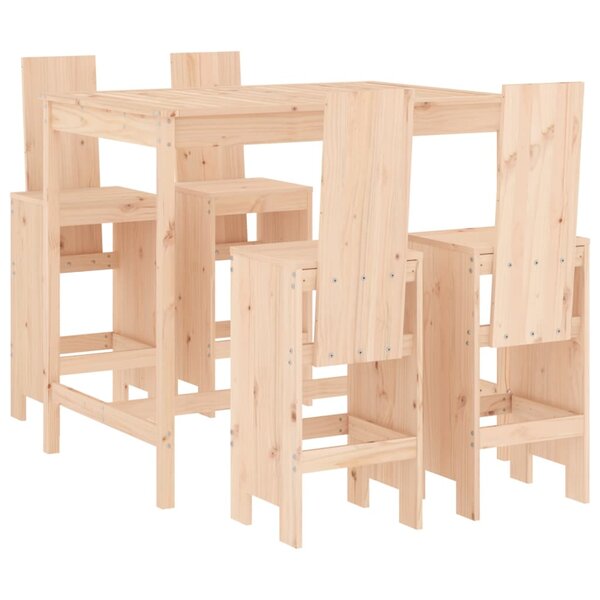 vidaXL Ensemble de bar de jardin 5 Pièces bois de pin massif