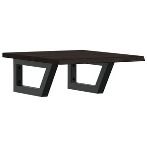 vidaXL Étagère de vasque murale acier et bois de chêne massif