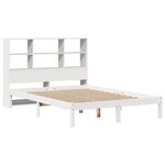 vidaXL Lit bibliothèque sans matelas blanc 140x200 cm bois pin massif