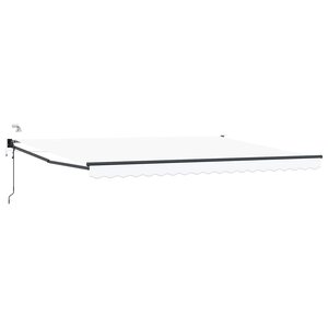 vidaXL Auvent rétractable électrique Blanc 4 × 3 m