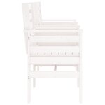 vidaXL Banc de jardin avec table 2 places blanc bois massif de pin