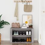 vidaXL Étagère à chaussures Sonoma gris 75x35x45 cm Bois d'ingénierie