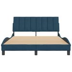 vidaXL Cadre de lit sans matelas Hanko bleu 140x190 cm velours