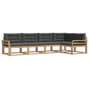 vidaXL Ensemble de canapés d'extérieur 4 Pièces Blanc et anthracite