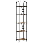 vidaXL Étagère Chêne fumé 40 x 30 x 183 cm Bois d'ingénierie
