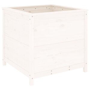 vidaXL Jardinière blanc 82 5x82 5x78 cm bois massif de pin