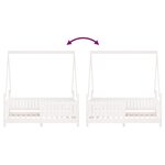 vidaXL Cadre de lit pour enfant blanc 70x140 cm bois de pin massif