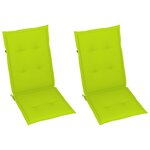 vidaXL Chaises inclinables de jardin lot de 2 et coussins Bois acacia