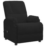 vidaXL Fauteuil inclinable Noir Similicuir daim
