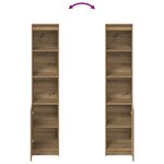 vidaXL Buffet haut chêne artisanal 37 5x35x180 cm bois d'ingénierie