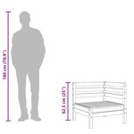 vidaXL Canapé d'angle de jardin bois de pin massif