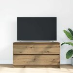 vidaXL Meuble TV chêne artisanal 100x35x54 cm bois d'ingénierie