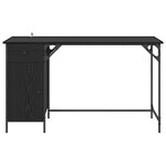 vidaXL Bureau d'ordinateur avec tiroir Chêne noir 131 x 48 x 75 cm