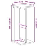 vidaXL Support de Plante 2 pièces Chêne Sonoma 25 x 25 5 x 60 5 cm