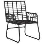 vidaXL Ensemble de salle à manger pour jardin 3 Pièces Noir  Anthracite