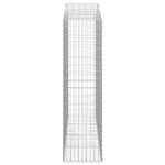 vidaXL Paniers à gabions arqués 7 Pièces 200x50x180/200 cm Fer galvanisé