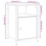 vidaXL Table de chevet chêne marron 40x42x60 cm bois d'ingénierie