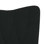 vidaXL Chaise à bascule Noir Tissu