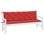vidaXL Coussins de banc jardin lot de 2 rouge 180x50x7 cm tissu Oxford