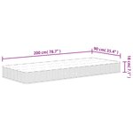 vidaXL Matelas à ressorts bonnell moyen 90x200 cm