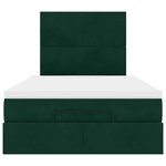 vidaXL Cadre de lit ottoman avec matelas vert foncé 120x200 cm velours