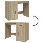 vidaXL Bureau Chêne sonoma 100x49x75 cm Bois d'ingénierie