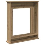 VidaXL Cadre de cheminée chêne artisanal 75x20x87 5 cm bois ingénierie