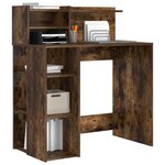 vidaXL Bureau Chêne fumé 90 x 48 x 101 5 cm Bois d'ingénierie