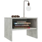 vidaXL Tables de chevet 2 Pièces Gris béton 40x30x30 cm Bois ingénierie